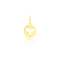 Pingente Divino Espírito Santo de ouro 18k medalha VI