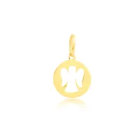 pingente anjo da guarda de ouro 18k medalha