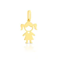 Pingente de ouro menina 18k minha pequena