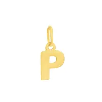 Pingente letra P de ouro 18k