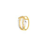 Pingente de ouro 18k ponto de luz grande 9mm