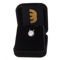 Pingente de ouro 18k ponto de luz grande 9mm
