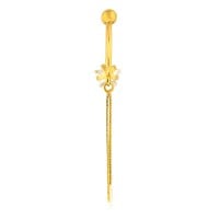 Piercing de umbigo de ouro 18k estrela com veneziana