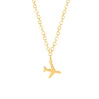 Pulseira feminina de ouro 18k com pingente avião