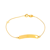 Pulseira infantil de ouro 18k chapa veneziana