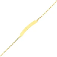 Pulseira De Ouro 18k Infantil Com Placa Para Nome PU010