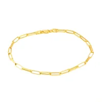 Pulseira de ouro 18k masculina - malha cartier 1mm