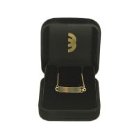 Pulseira de ouro infantil com placa filha / menina