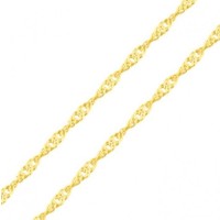 Corrente de ouro 18k singapura torcida 45cm