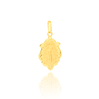 Pingente de ouro 18k medalhinha anjo da guarda