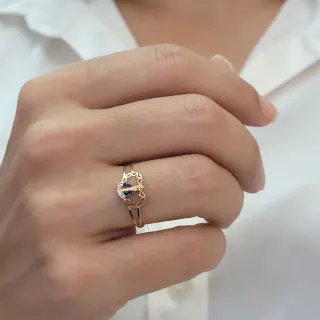 Anel de Ouro 18k coração Nossa Senhora Aparecida
