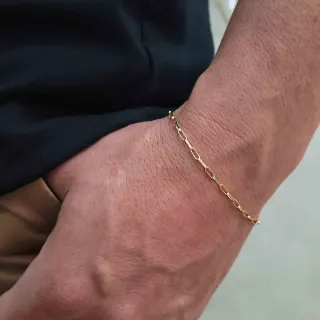 Pulseira de ouro 18k infantojuvenil cartier 14cm