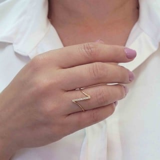 Anel de ouro 18k Elite rodinado
