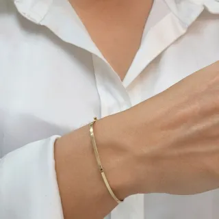 Bracelete de ouro 18k feminino algema argola