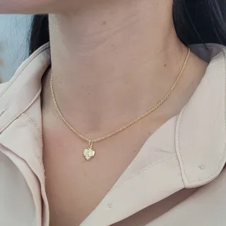 Pingente de Ouro 18 coração com letra A