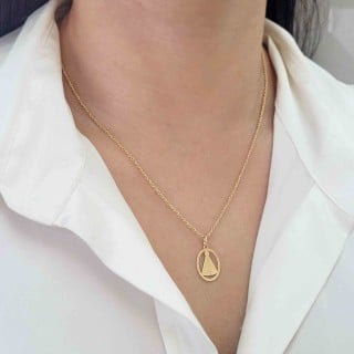 Pingente Nossa Senhora Aparecida de ouro 18k XVI