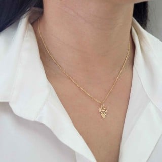 Pingente de ouro menina 18k delicado petit