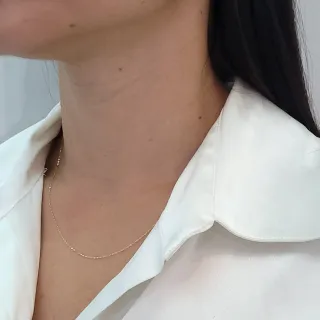 Corrente feminina de ouro 18k elo americano ultra fina