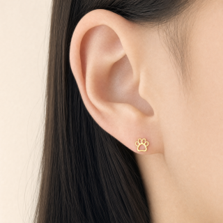 Brinco de ouro 18k patinha