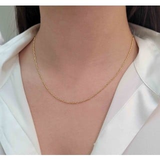 Corrente de ouro 18k feminina 3x1 45cm