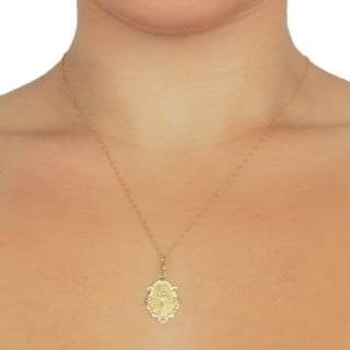 Pingente de ouro Santo Expedido ornamentado M