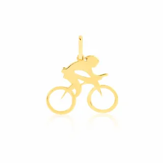 Pingente de ouro 18k bicicleta 