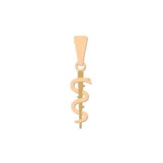 Pingente de medicina de ouro 18k profissões 