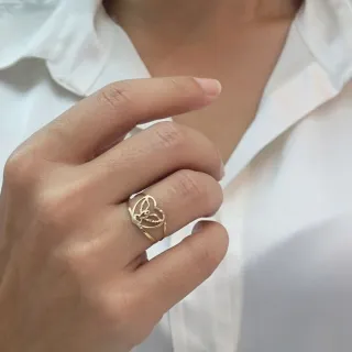 Anel Divino Espírito Santo ouro 18k