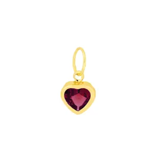 Pingente coração de ouro 18k vermelho mini