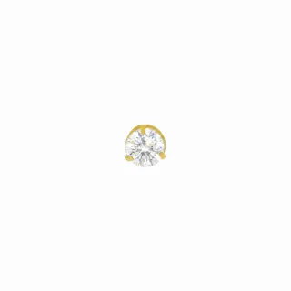 Pingente moissanite ponto de luz 4mm ouro 18k