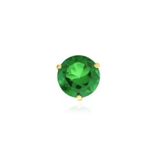 Pingente de ouro 18k ponto de luz com zircônia Verde