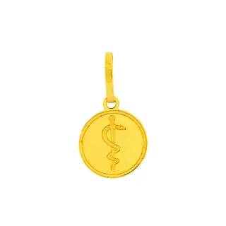Pingente de ouro 18k medicina pequeno