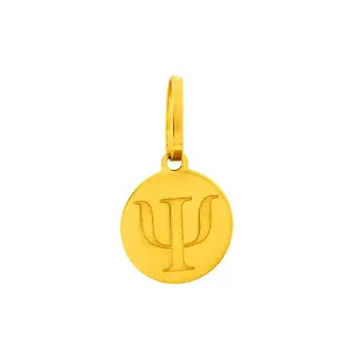 Pingente de ouro 18k profissão psicologia pequeno