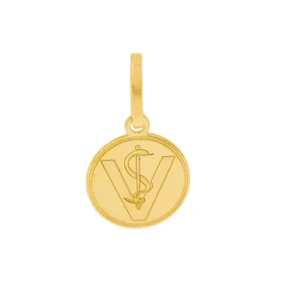 Pingente de ouro 18k profissão Veterinária Símbolo