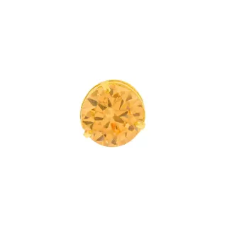 Pingente de ouro 18k ponto de luz zircônia citrino