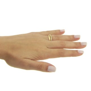Anel aparador meia aliança ouro 18k 2.3 mm