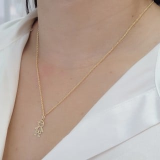 Pingente menino de ouro 18k filho Joy