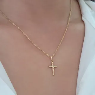 Pingente crucifixo de ouro 18k Jesus Cristo XVI