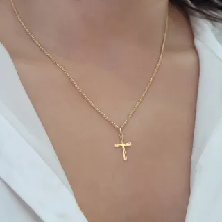 Pingente cruz de ouro 18k classic