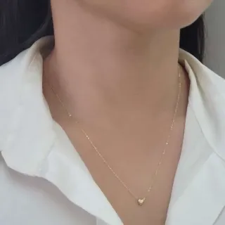 Gargantilha de ouro 18k fina coração 