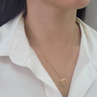 Pingente menino de ouro 18k coração classic