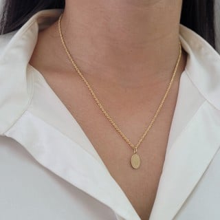 Pingente de ouro medalha anjo da guarda pequeno