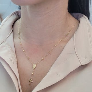 Terço de ouro 18k Nossa Senhora Aparecida