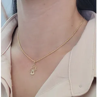 Pingente de ouro menina 18k love