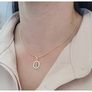Pingente Nossa Senhora Aparecida de ouro 18k 5 estrelas