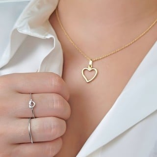 Aliança fio de ouro branco 18k stacky bold par