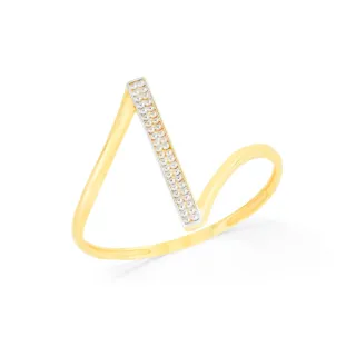 Anel de ouro 18k Elite rodinado