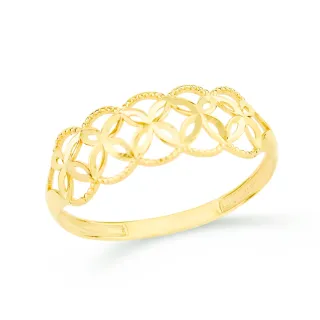 Anel de ouro renda diamantada