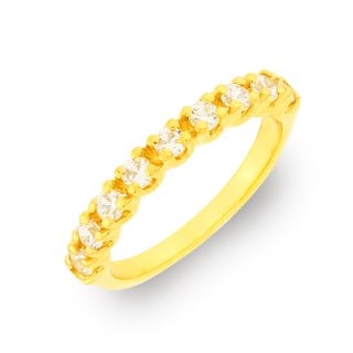 Anel aparador meia aliança ouro 18k 2.3 mm