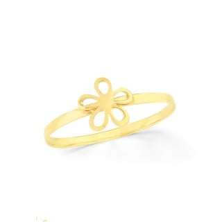 Anel de ouro infantil 18k florzinha delicado